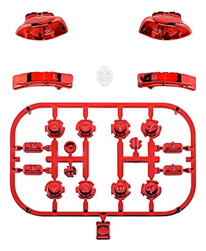 Pack Botones Extremerate Rojo Cromado Para Nintendo Switch