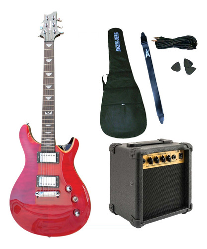 Combo Guitarra Electrica Crimson + Amplificador 10w + Acces