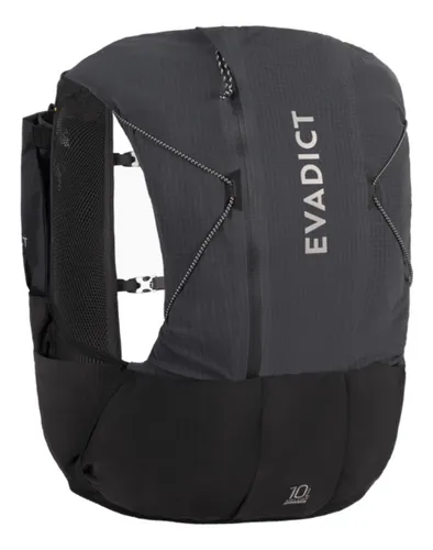 Mochila Trail Running de 10 L con bolsa de agua de 1 l, color negro