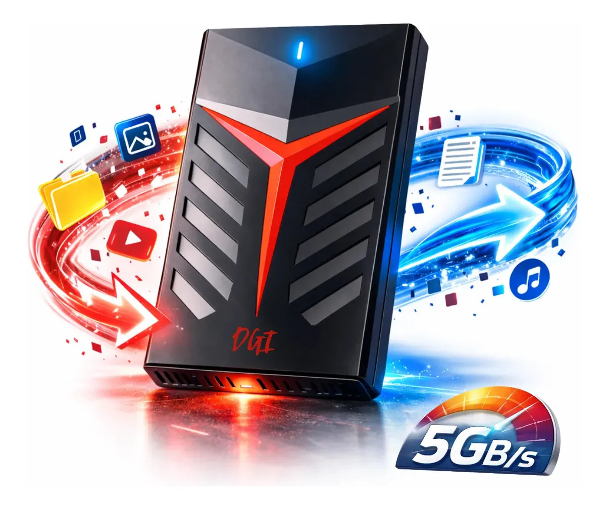 Case Hd Externo Gamer Led Gaveta Ssd Xbox Pc Computador Notebook Usb 3.0 Digital Informatica