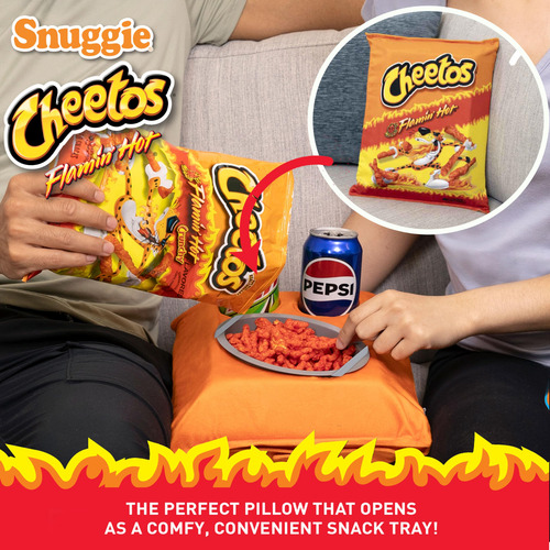 Almohada Y Bandeja De Snacks Snuggie Flamin' Hot Cheetos