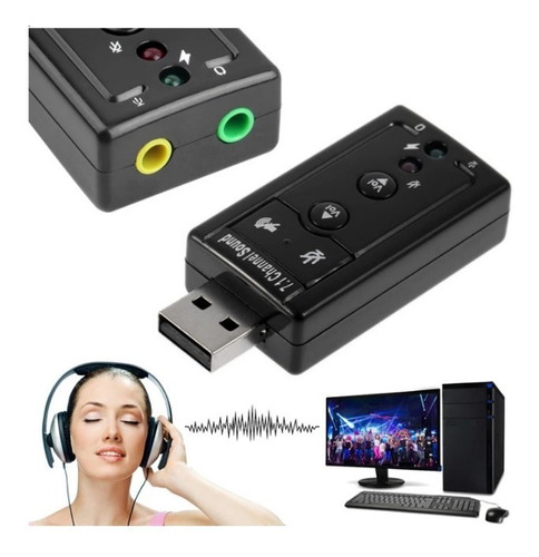 Tarjeta Adaptador Externa Virtual 7.1 Audio Sonid Dj Usb Pc