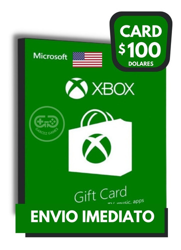 Imagem 1 de 2 de Cartão Xbox Live Gift Card $100 Dolares - Xbox One Ms Points