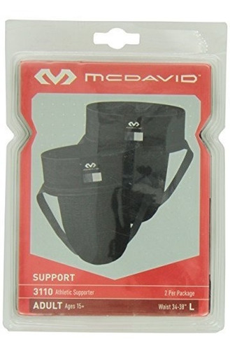 Imagen 2 de 4 de Mcdavid 3110 Classic Two Pack Athletic Supporter, Negro, Gra