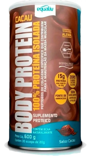 Equaliv Body Protein Cacau 100% Isolada Zero Carbo 