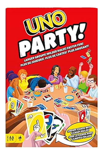 Juego De Cartas Uno Party! Familiar Juguete Mattel Games ;o