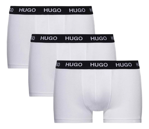 Bóxer Hugo Cotton Stretch Negro Blanco 3 Pack Original