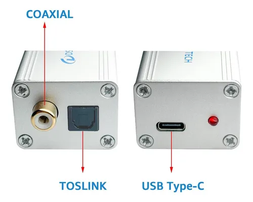Audio Óptico Coaxial Dsd Tech Sh-au01a Usb A Toslink