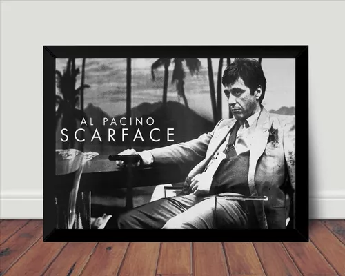 Quadro Filme Scarface Al Pacino Foto Poster Moldurado