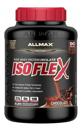 Sabores de proteína Allmax Isoflex de 5 libras e 75 porções! Sabor de chocolate