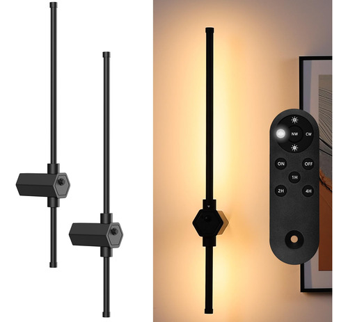 Mrount Juego De Dos Apliques De Pared A Pilas Luces De Pared