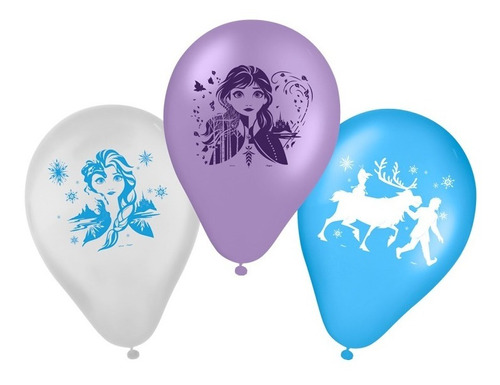 25 Balões Bexigas Frozen Decoração Festas