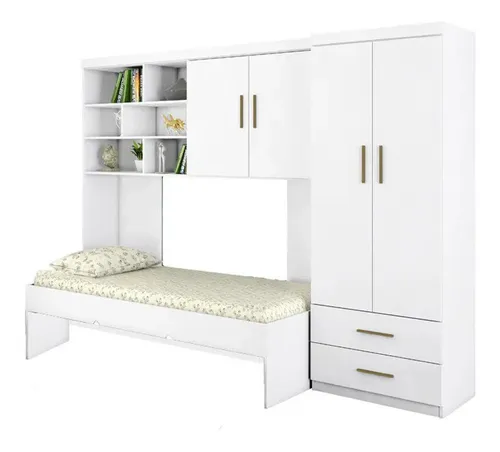 comprar Jogo De Quarto Guarda Roupas Modulado Cama Sem Colchão 