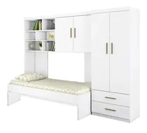 Comprar Jogo De Quarto Guarda Roupas Modulado Cama Sem Colchão 