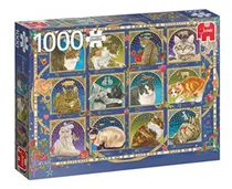 Comprar Puzzle Jumbo X 1000 Piezas Gatos Del Horóscopo