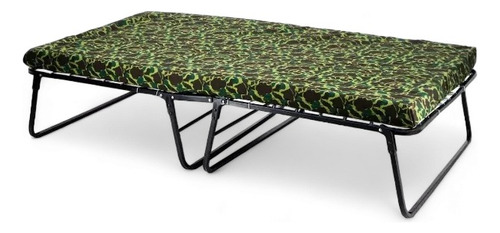 Catre Plegable Para Dormir Portatil Con Colchoneta Acampar Color Militar