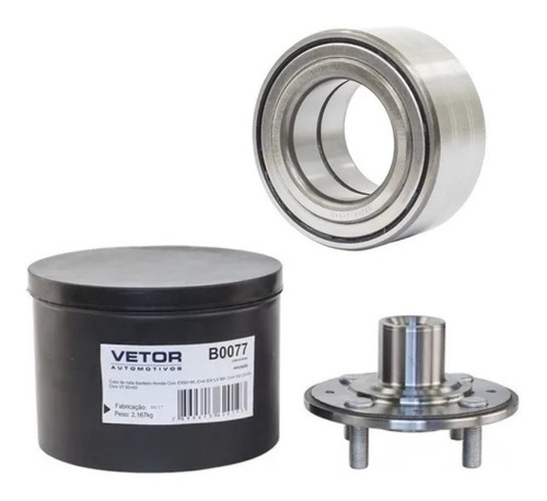 Cubo Dianteiro Com Rolamento - Civic 1.6 1.7 Com Abs 1991/..