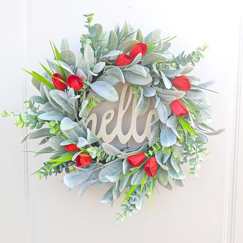 Hello Spring Wreath Flower Artificial Flower Ornament