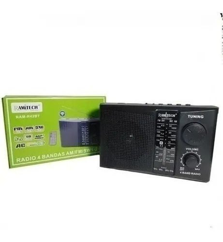 Radio 4 Bandas Am/fm/sw 1-2 Control Remoto Color Negro