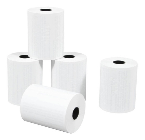 60 Rollos Papel Térmico 80x30 Ticket Fiscal Epitrónica Color Blanco
