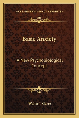 Libro Basic Anxiety: A New Psychobiological Concept - Gar...