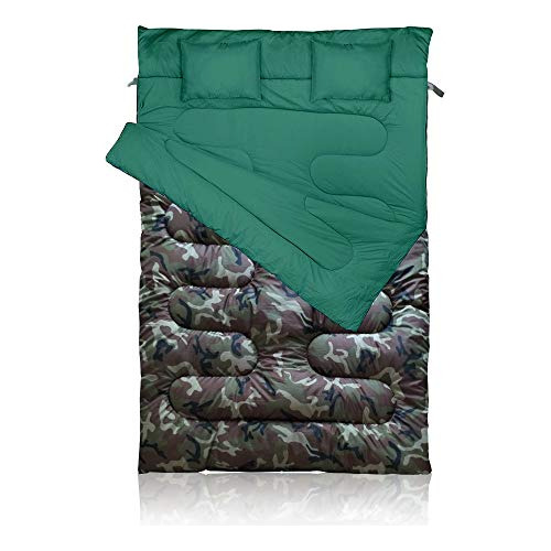 Ntk Kuple Double 2 In 1 Sleeping Bag With 2 Pillows And A Ca