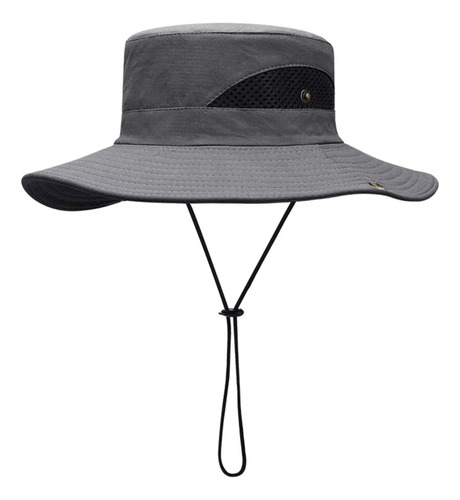 Sombrero De Pescador Plegable Con Ala Ancha Y Protección Uv