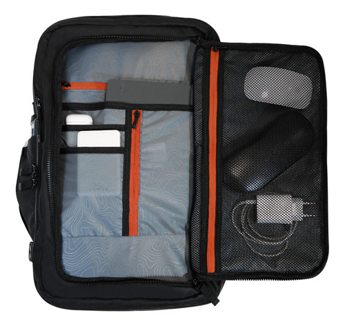 Mochila De Viaje Around Reverse Negro Calidad Head