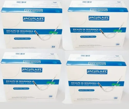 comprar 200 Escalpe Coleta De Sangue Vácuo 21g Tubo 7  Vacuplast 