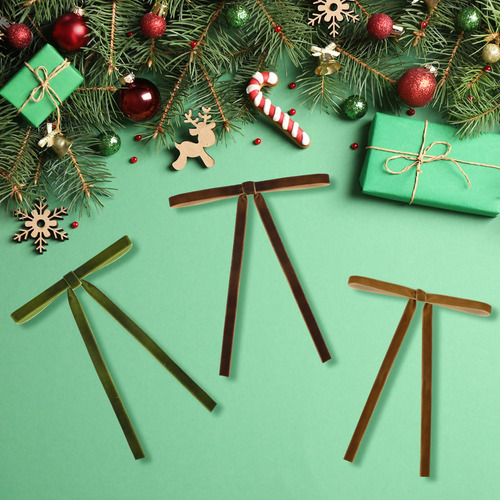 Lazos De Terciopelo Para Navidad A Granel 24 Unidades