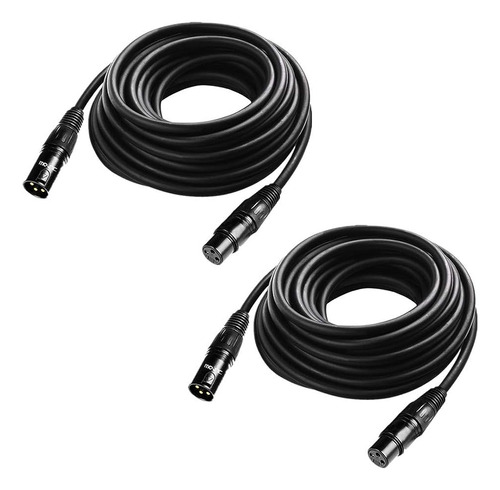 Cable Dmx Flexible Jlpow De 25 Pies, Cable Dmx Xlr Macho A H