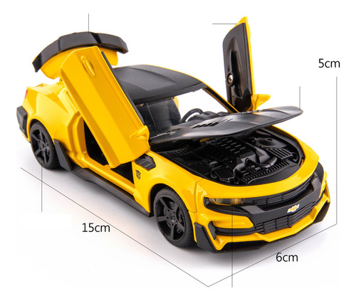 Chevrolet Camaro Miniatura Metal Autos Luces Y Sonido 1:32