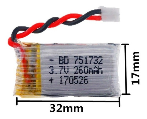 3 Bateria Lipo 3.7v 260mah Compatible E010 E012 E013 Jjrch36