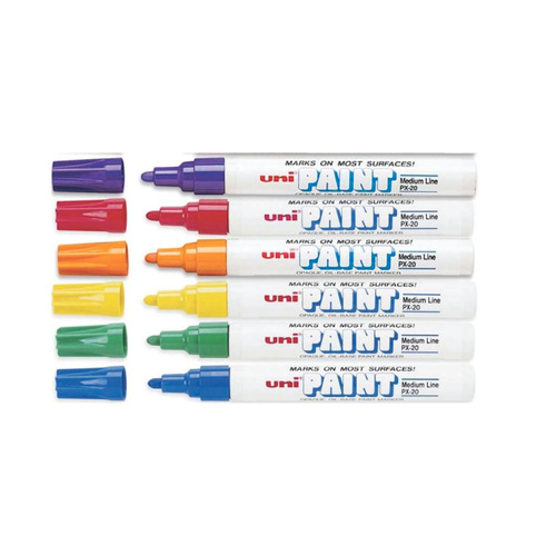 Marcador Pintura Uni Paint Px-20 Px20 Marker Pack X6 Colores