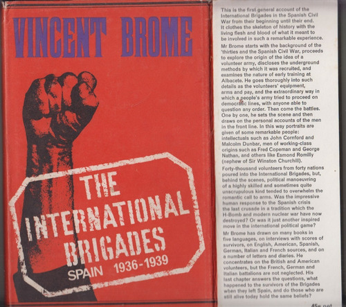 Spain 1936 1939  International Brigades Vincent Brome 1965