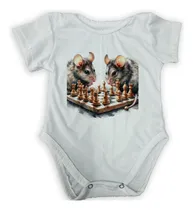 Comprar Body Bebe Raton Ajedrez Juego Chess Dibujo Play M4