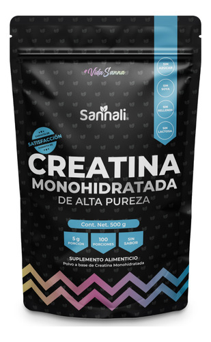 Sannali | Creatina Monohidratada De Alta Pureza Sin Sabor