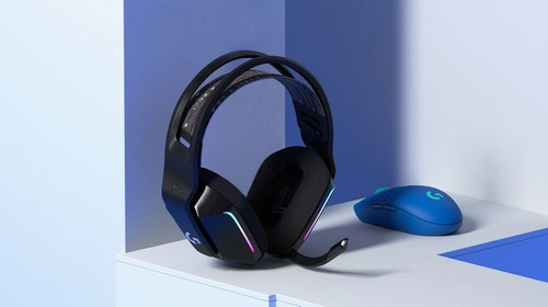Auriculares gamer inalámbricos Logitech G Series G733 negro con luz rgb LED