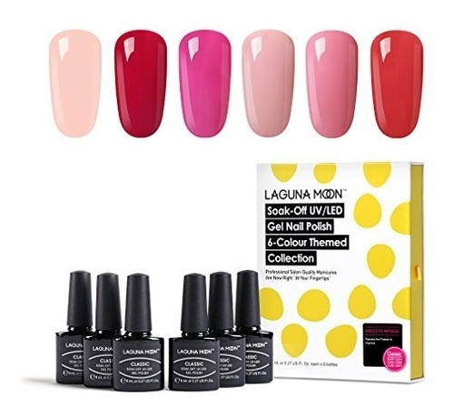 Lagunamoon Gel Uv Uv Soak Off Laca Barniz Manicura Gel 6 Und