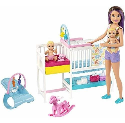 Barbie Skipper Babysitters Set De Muñecas Barbie Niñera Ju