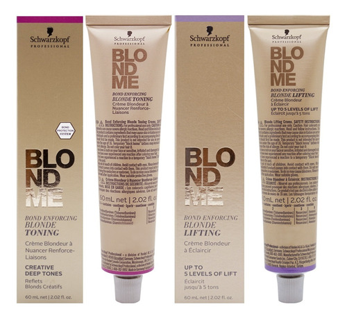 Schwarzkopf Blondme Kit X2 Tintura Crema Matizadora X 60ml