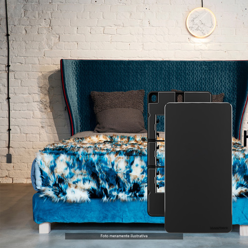 Placa Com Suporte P/ Condulete 1 Cego Sleek Preto Margirius