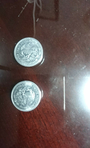 2 Monedas De Colección De 50 Pesos De Juárez De 1992