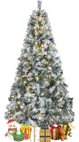 Arbol Navidad Artificial Nevado 1.8m De Pvc Pino Blanco