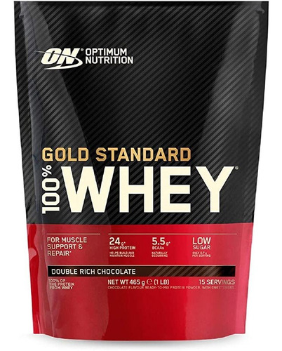 100% Gold Standard Whey 450g Doble Chocolate Rico