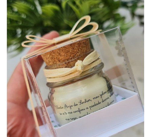 Lembrança Batizado - 5 Velas Perfumadas Luxo