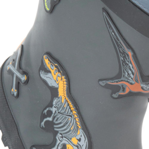 Bota De Lluvia Estampada Dinosaurio Schatz Kids 1013 Gris