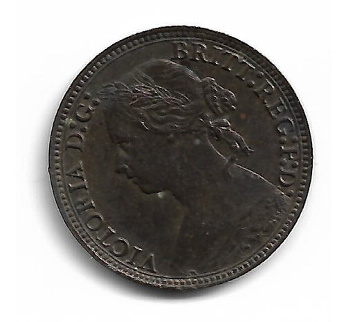 Gran Bretaña Farthing 1879 Cobre S/c