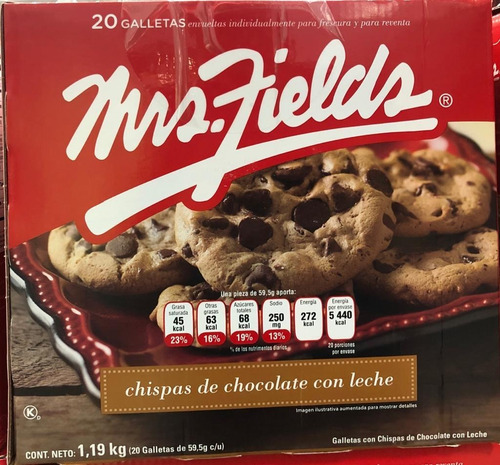 Imagen 1 de 1 de Galletas Con Chispas De Chocolate Mrs. Fields