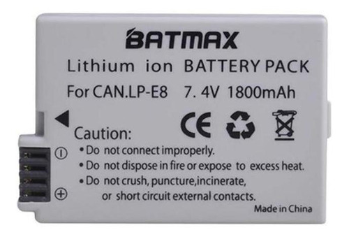 Bateria Lp-e08 Batmax Para Câmera Canon